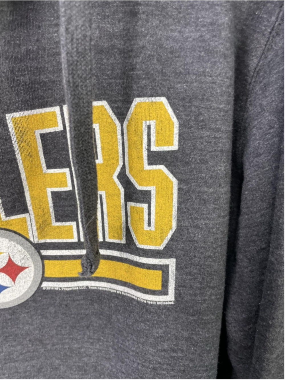 Pittsburgh Steelers Hoodie Womens Large Gray NFL Football NFL Team Apparel - Picture 4 of 9